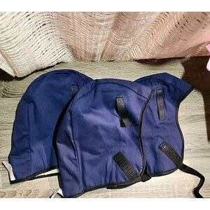 Cold Weather Winter Thermal SHERPA Lining Shoulder Length HARD HAT LINER, NAVY 3